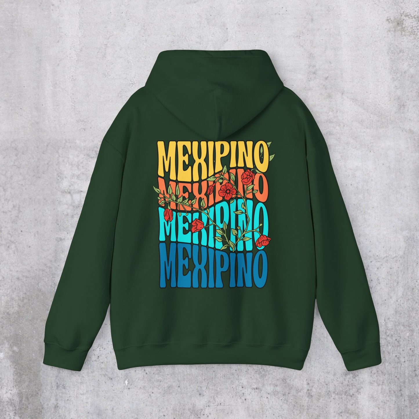 Mexipino Floral Hoodie (Back Design)