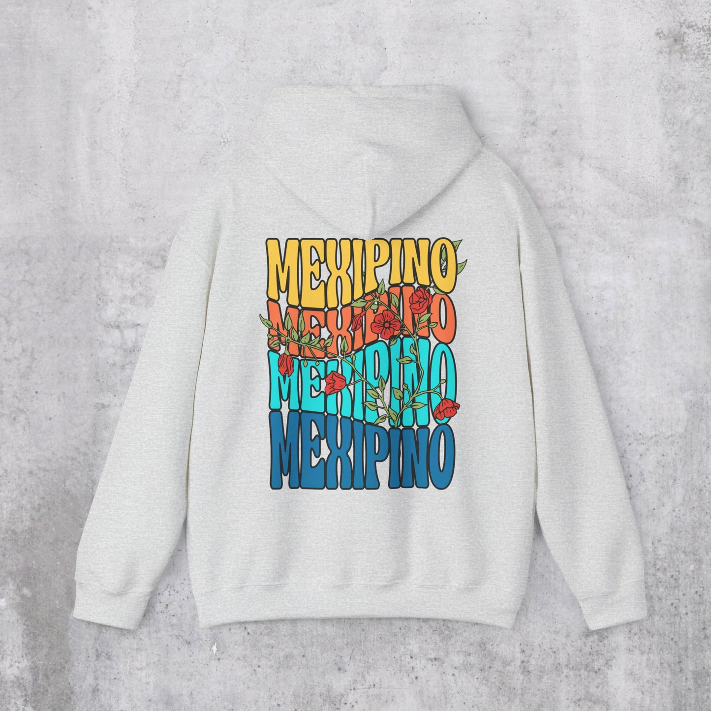 Mexipino Floral Hoodie (Back Design)