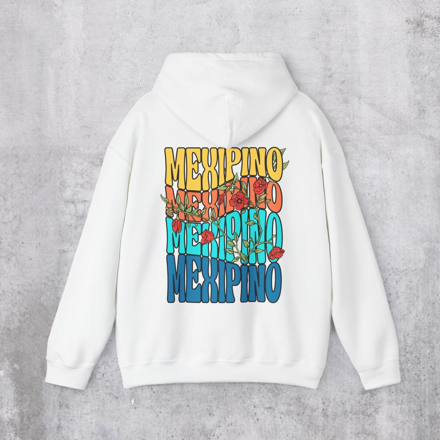 Mexipino Floral Hoodie (Back Design)