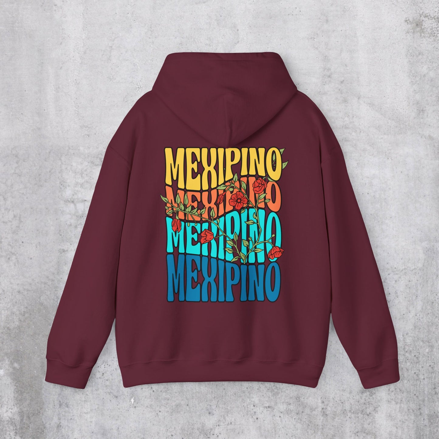 Mexipino Floral Hoodie (Back Design)
