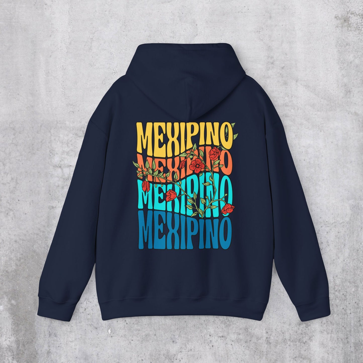 Mexipino Floral Hoodie (Back Design)