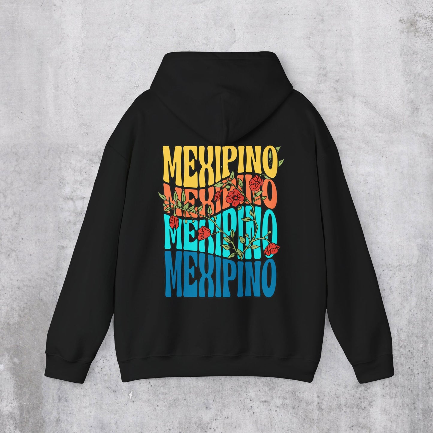 Mexipino Floral Hoodie (Back Design)
