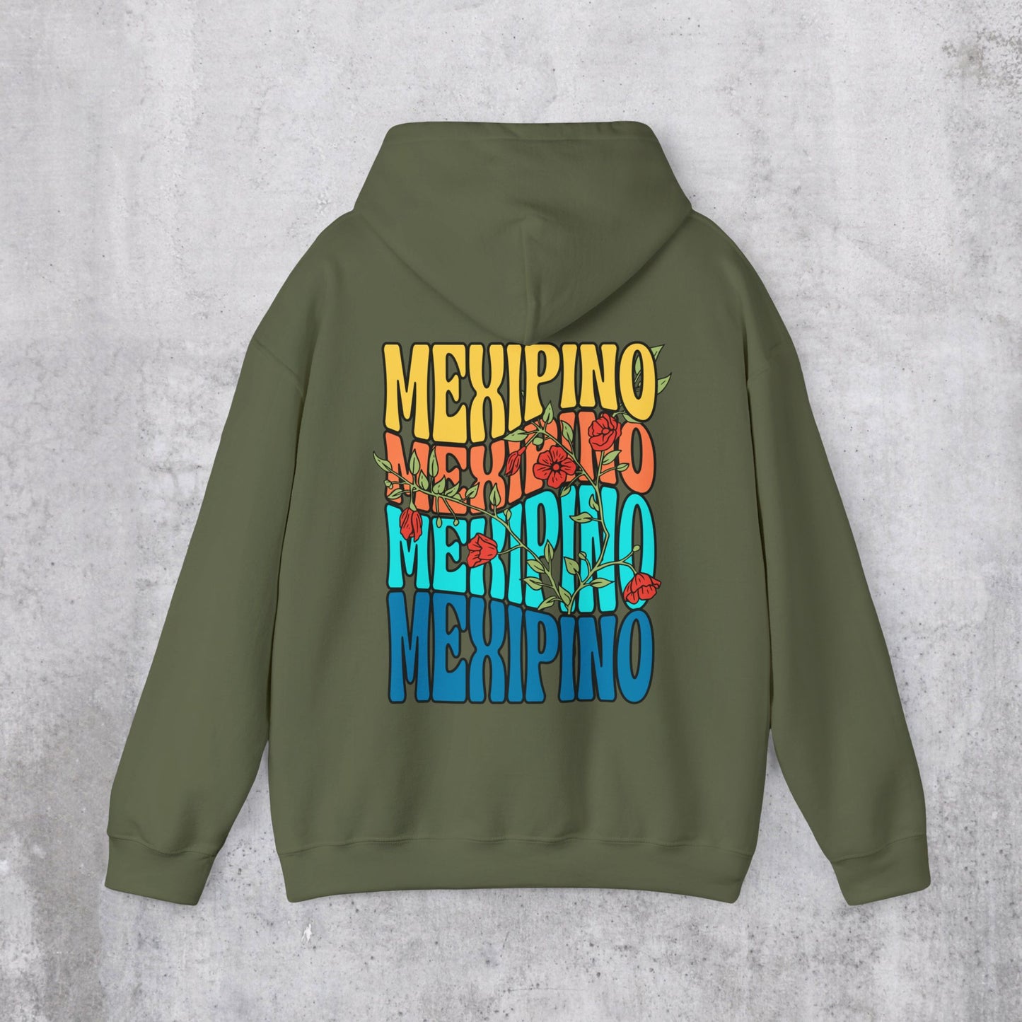 Mexipino Floral Hoodie (Back Design)